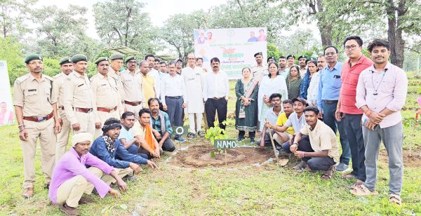 सेवा पखवाड़ा: वन विभाग ने टाटामारी में किया पौधरोपण