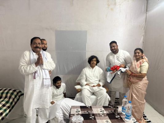 उदित मुनि नाम साहेब का राजिम में स्वागत