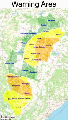 देर शाम तक बस्तर से सरगुजा तक मध्यम बारिश की चेतावनी