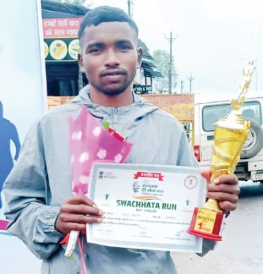   मैराथन में संजय कोर्राम प्रथम