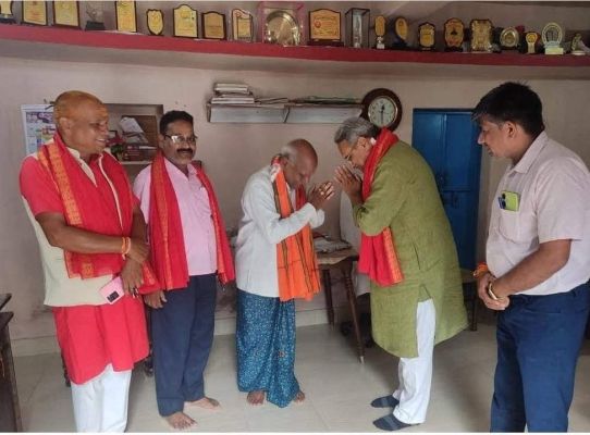 संदीप शर्मा का फिंगेश्वर में स्वागत