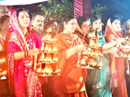 माँ चंद्रहासिनी धाम में गंगा आरती