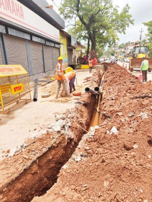 रथ परिक्रमा पथ पर अंडरग्राउंड वायरिंग का कार्य तेज, 5.19 करोड़ की लागत से हो रहा काम