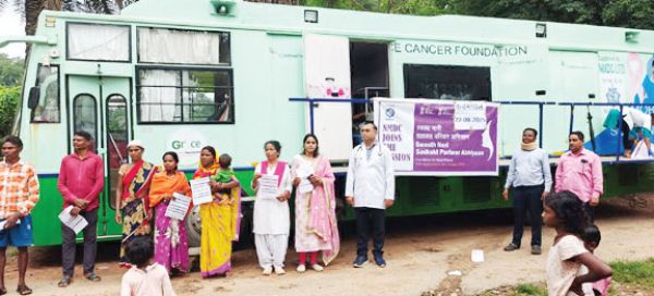 किरंदुल परियोजना में कैंसर जांच शिविर