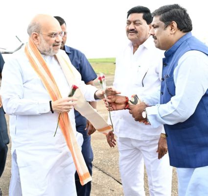 अमित शाह से मिले  कैबिनेट मंत्री गजेन्द्र