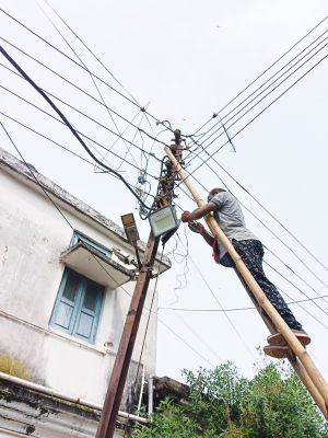 दीपावली के पूर्व वार्डों में बिजली व्यवस्था दुरूस्तीकरण