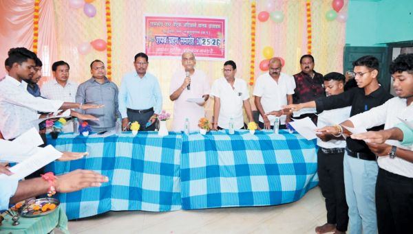 छात्रावास में छात्रसंघ का शपथ ग्रहण समारोह