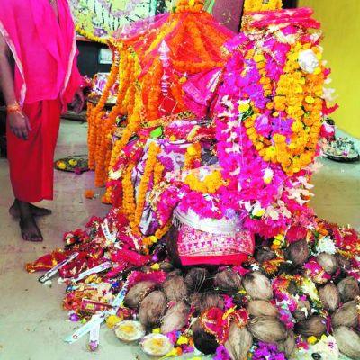 दंतेश्वरी देवी की डोली दर्शन के लिए तांता