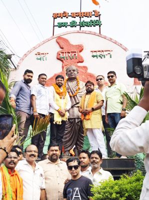 भाजयुमो प्रदेश अध्यक्ष का नवापारा में भव्य स्वागत