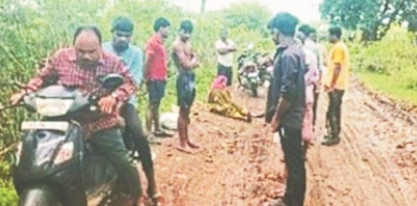 बाइक से गिरकर महिला घायल