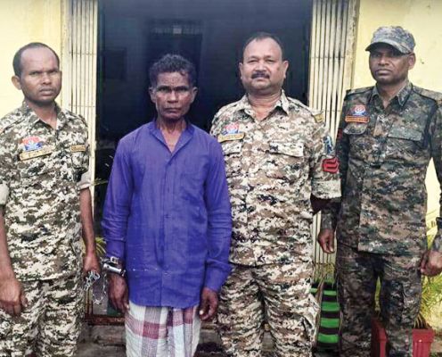 पुरानी रंजिश में की थी हत्या,  आरोपी बंदी, हथियार बरामद