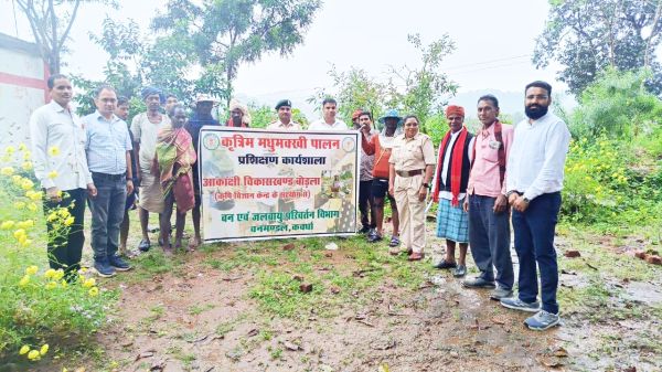 कृत्रिम मधुमक्खी पालन के लिए प्रशिक्षण