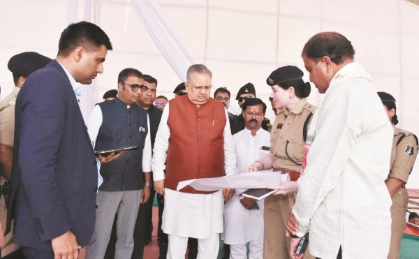 उपराष्ट्रपति का नांदगांव प्रवास, विस अध्यक्ष रमन ने लिया जायजा