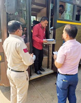 सुरक्षा मानकों का पालन नहीं, बसों पर जुर्माना