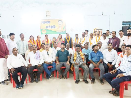 साहू समाज के निर्वाचित पदाधिकारी  का विधायक ने किया सम्मान