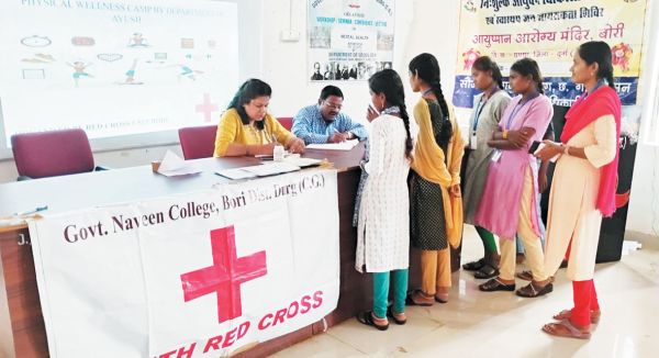 रेड क्रॉस इकाई शासकीय नवीन कॉलेज बोरी में मानसिक स्वास्थ्य पर व्याख्यान