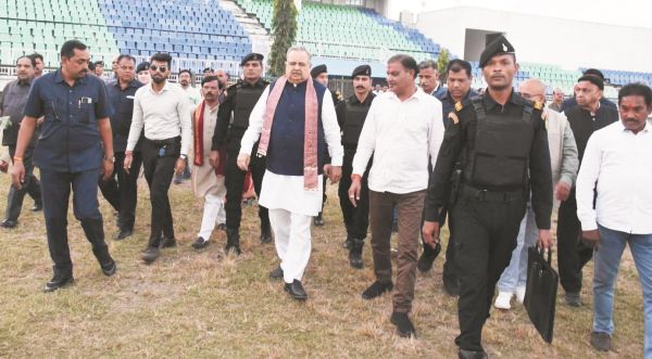 हॉकी स्पर्धा की तैयारियों का स्पीकर ने किया अवलोकन