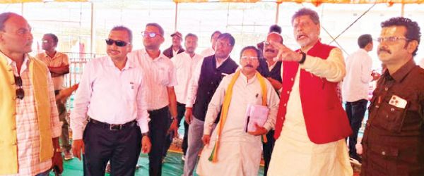 जनजाति गौरव दिवस कार्यक्रम स्थल का निरीक्षण