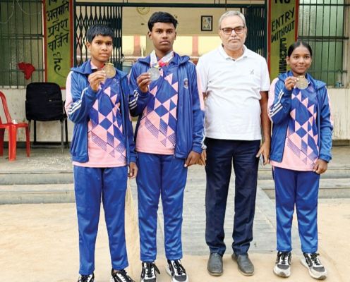 एकलव्य विद्यालय मैनपुर के खिलाडिय़ों को राष्ट्रीय खेल स्पर्धा में दो स्वर्ण-दो रजत