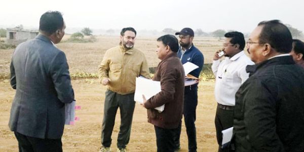एन एच 343 बाइपास निर्माण का जिले के प्रभारी सचिव ने किया निरीक्षण