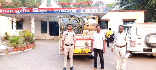 ओडिशा से लाए 60 कट्टा अवैध धान जब्त