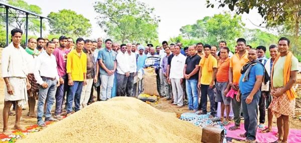 धान खरीदी केंद्र का शुभारंभ