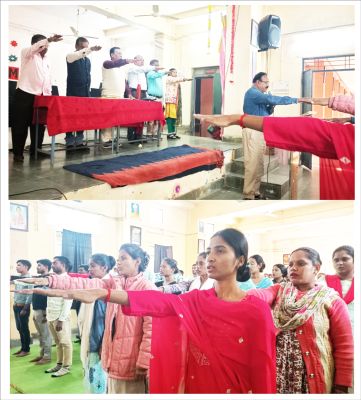 संविधान दिवस पर डाइट में  प्रस्तावना वाचन, ली शपथ