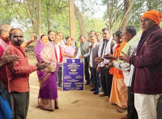  देवगुड़ी निर्माण का विधायक ने किया भूमिपूजन