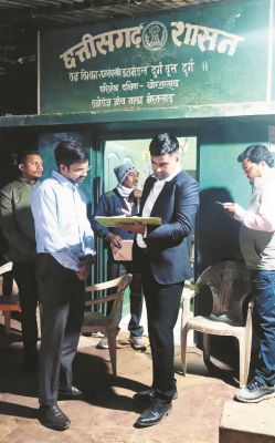 आधी रात बोरतलाव चेकपोस्ट का निरीक्षण