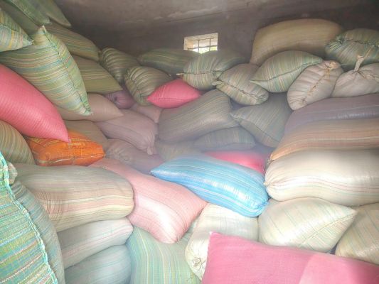 तीन स्थानों से 14सौ क्विंटल अवैध धान जब्त