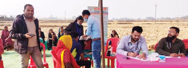 शिविर लगाकर चिकित्सा दल ने घायलों का किया इलाज
