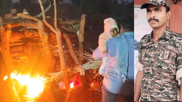 तीन माह के बेटे ने पिता को दी मुखाग्नि