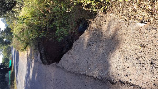 किरंदुल पालनार सडक़ क्षतिग्रस्त