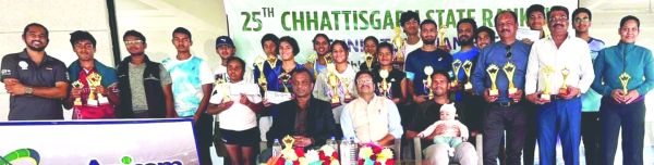 राज्य रैंकिंग लान टेनिस टूर्नामेंट का सफल समापन