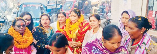 भाजपा महिला मोर्चा प्रदेश महामंत्री फुलेश्वरी का अम्बिकापुर आगमन पर भव्य स्वागत