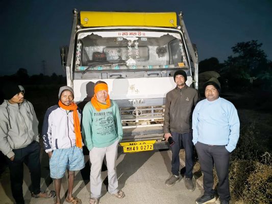 महाराष्ट्र का 615 कट्टा अवैध धान जब्त