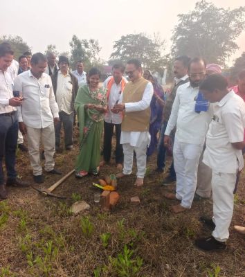 नए पंचायत भवन का भूमिपूजन