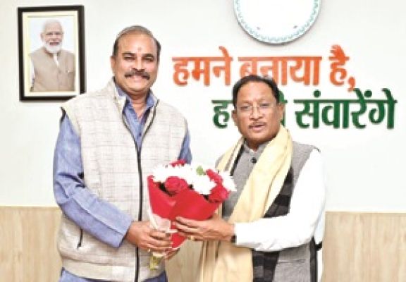 सीएम से बिलासपुर संभाग सह-प्रभारी ने की मुलाकात