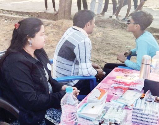 लालपुर छात्रावास और क्रीड़ा परिसर के बच्चों का स्वास्थ्य परीक्षण