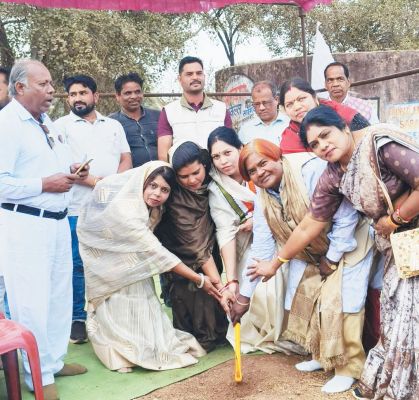 कौवाताल में जैतखाम का भूमिपूजन