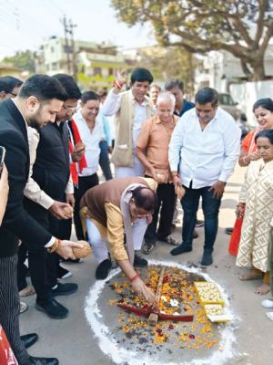 सोनी ने नाली, पुलिया निर्माण का किया भूमिपूजन