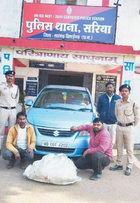 ढाई लाख का गांजा सहित 2 तस्कर गिरफ्तार