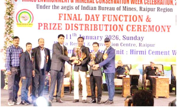 एनएमडीसी बीआईओएम बचेली को  ए1 खानों की श्रेणी में कई पुरस्कार