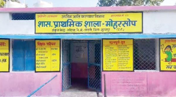  प्राथमिक शाला मोहरसोप में निजी युवक द्वारा शिक्षण कार्य किए जाने का आरोप