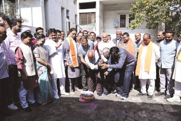  प्रेरणा विद्यालय में कक्ष निर्माण का भूमिपूजन