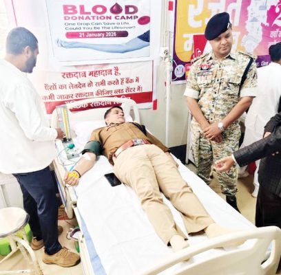 महारानी अस्पताल में जिला पुलिस बस्तर द्वारा नि:शुल्क रक्तदान शिविर
