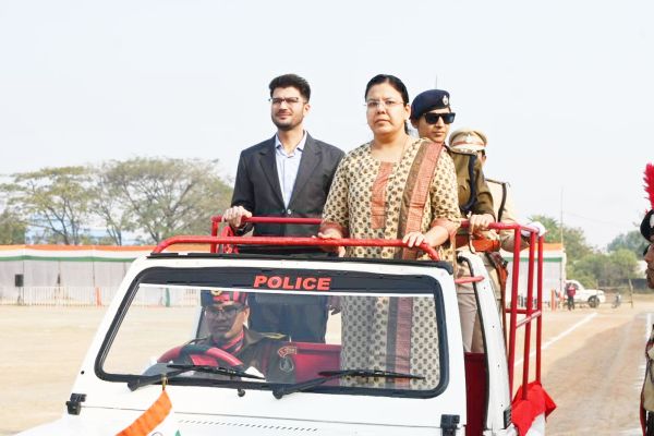 पं. चक्रपाणि शुक्ल हाईस्कूल ग्राउंड में गणतंत्र दिवस समारोह का फाइनल रिहर्सल