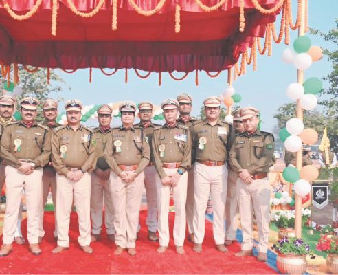 तृतीय आरक्षित वाहिनी केऔसुब उतई में गणतंत्र दिवस समारोह