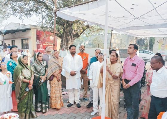 कुम्हारी में 77वाँ गणतंत्र दिवस हर्षोल्लास से मना