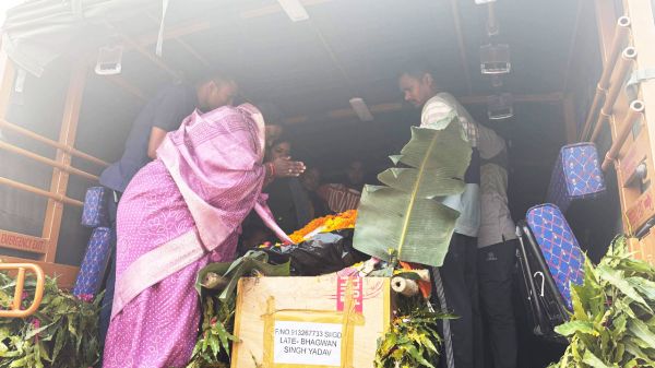 अमरकोट में सीआरपीएफ जवान का अंतिम संस्कार